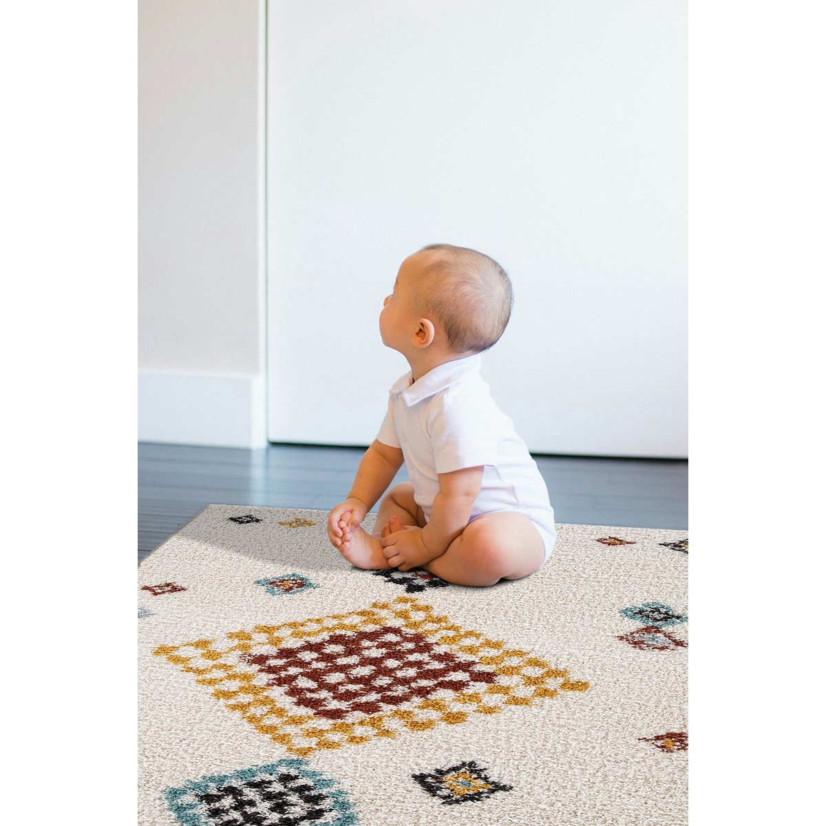 Tapis enfant doux et moelleux ZAZOU palette colorée, AFK LIVING