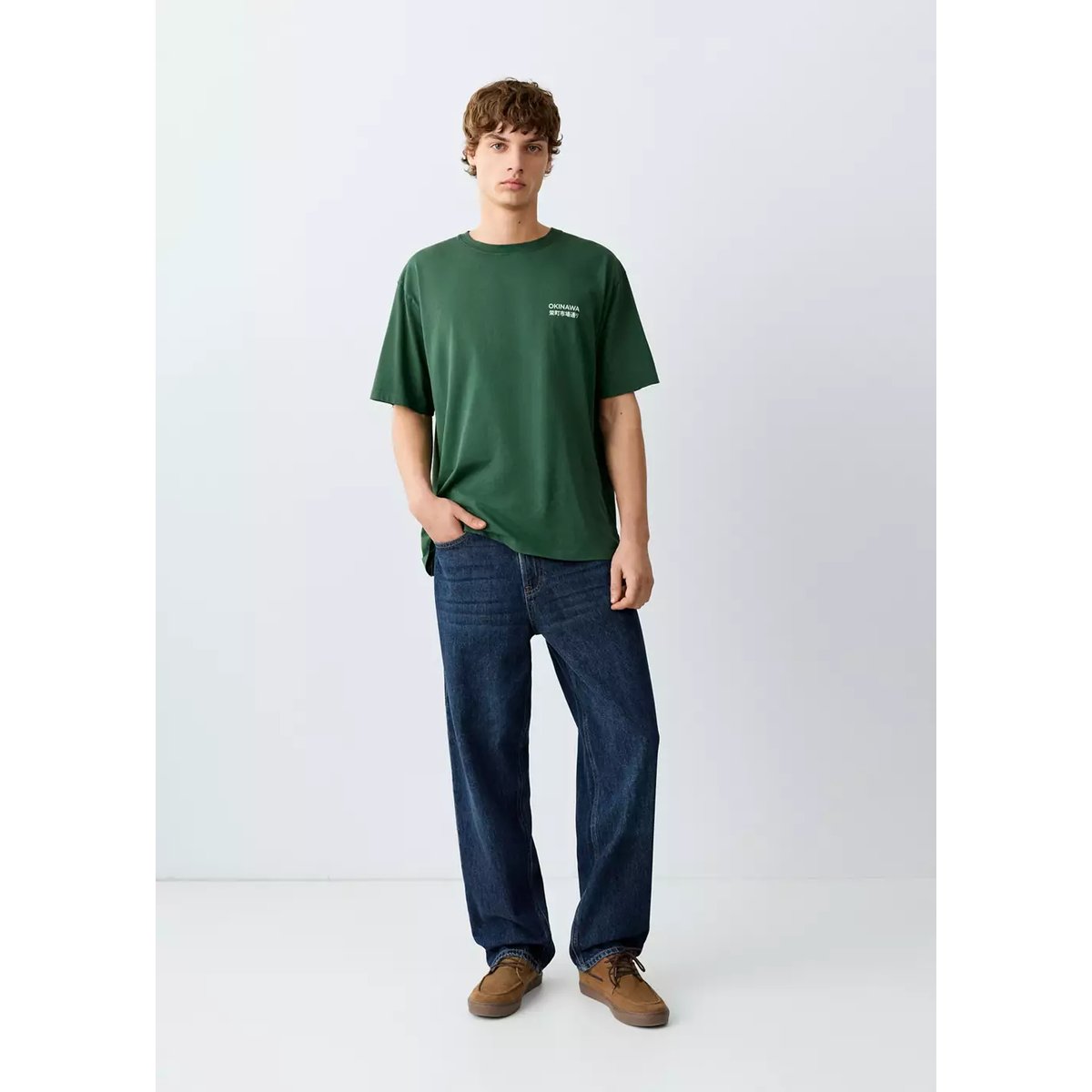 Jean relaxed-fit bleu foncé, MANGO TEEN