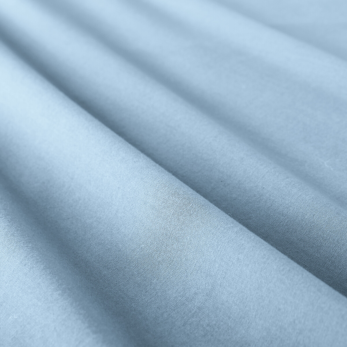 Unifarbener Kissenbezug Scenario, vorgewaschene Baumwolle pastelblau, LA REDOUTE INTERIEURS