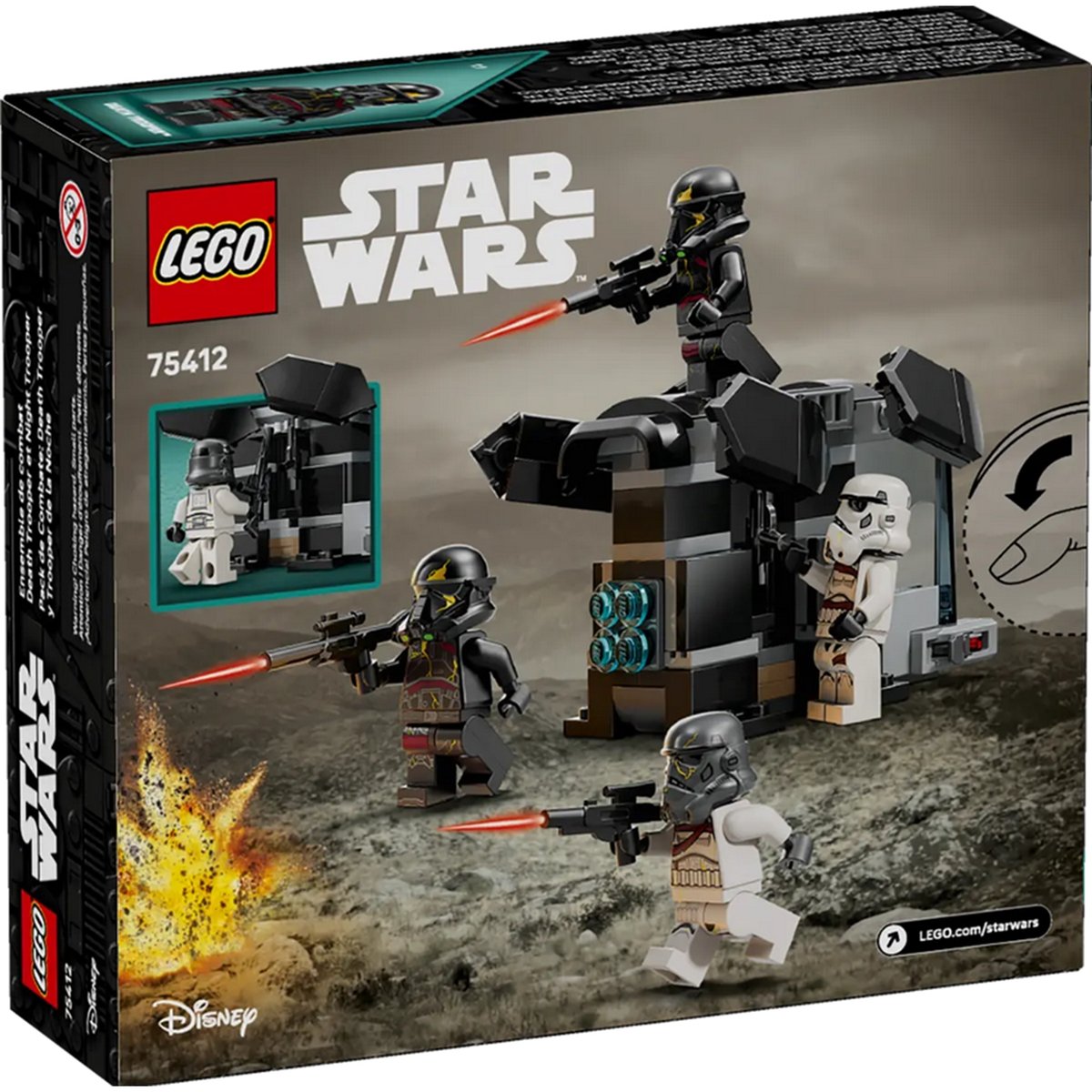 LEGO Star Wars - Combat Death Troopers contre Night Troopers - Set de Construction 75412 noir, LEGO