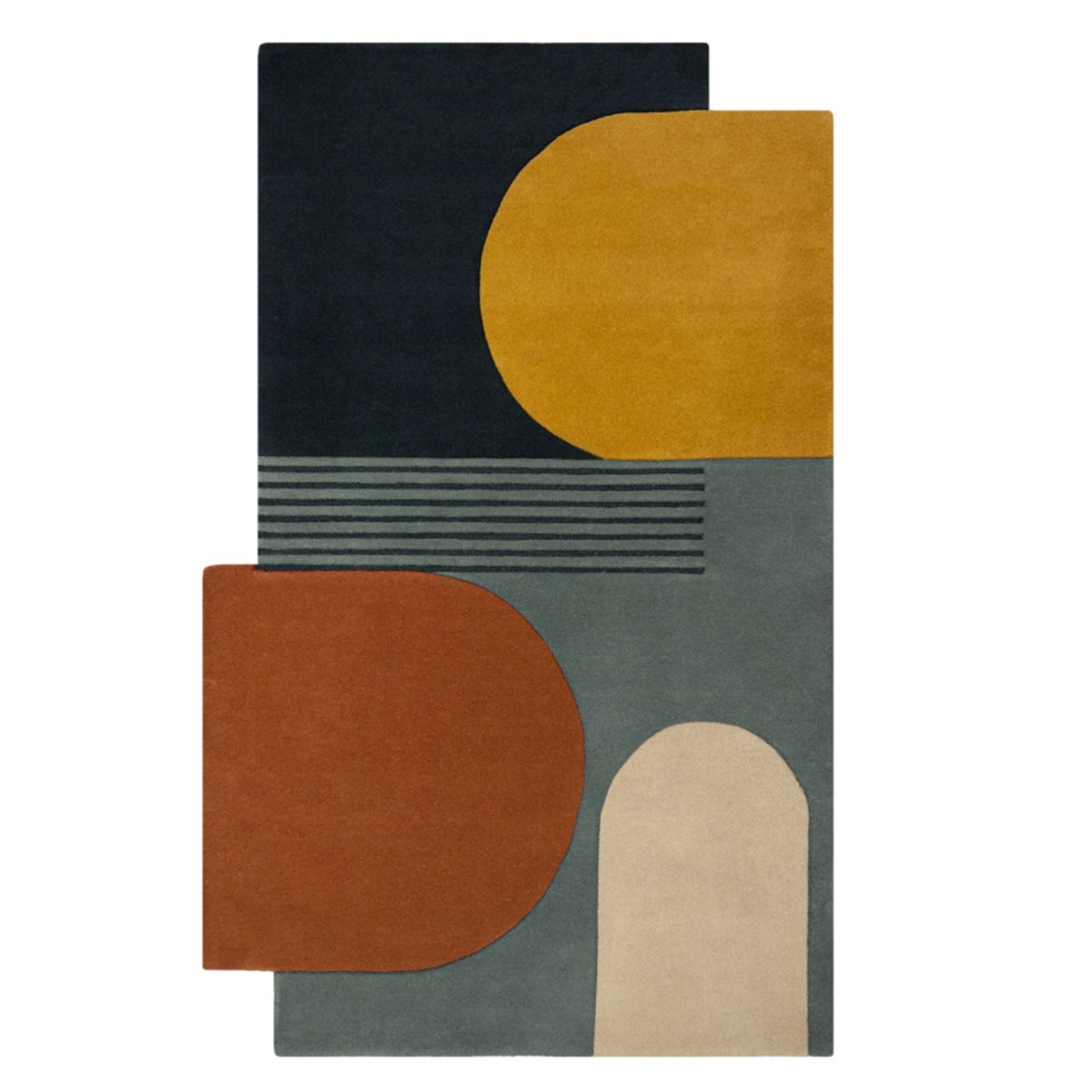 Tapis pure laine LOZENGE multicolore, FLAIR RUGS