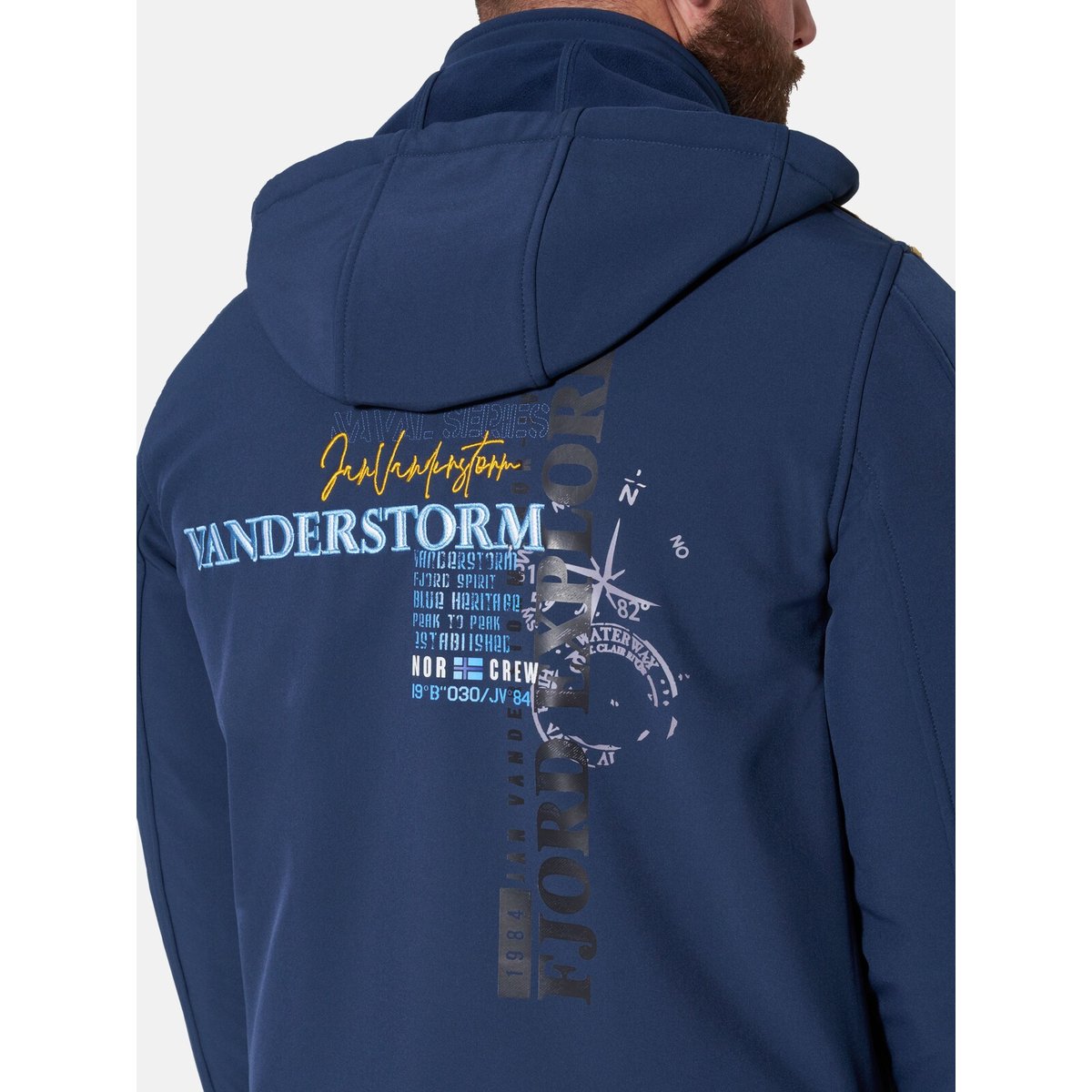 Veste Softshell PEKKOR bleu foncé, JAN VANDERSTORM
