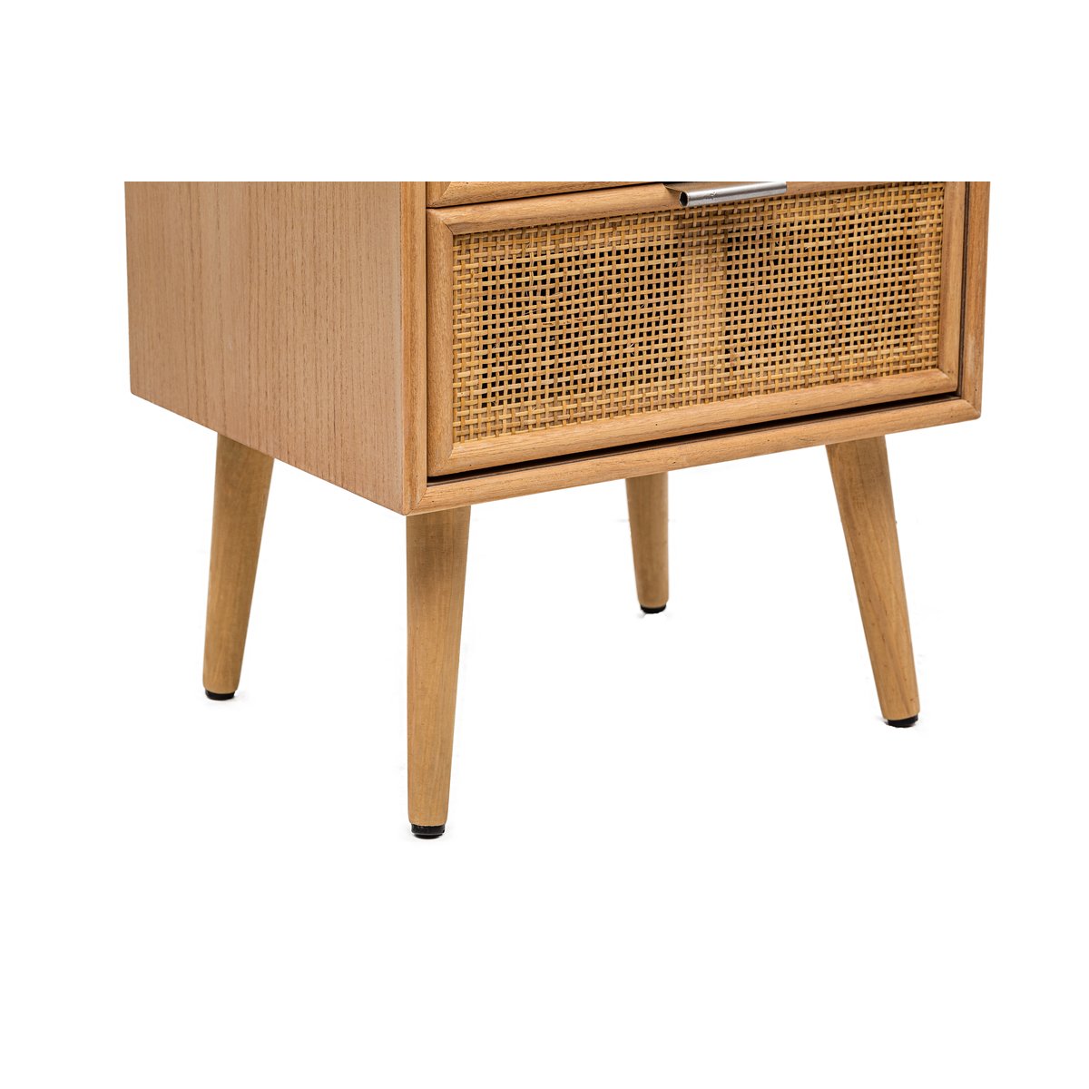 Chiffonnier 3 tiroirs, bois et rotin, NAGOYA bois naturel, NORDLYS