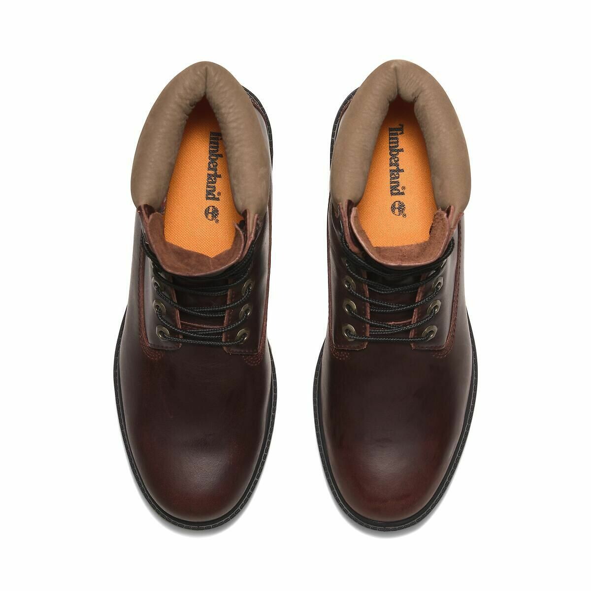 Boots cuir à lacets Heritage 6 Inch marron/bordeaux, TIMBERLAND