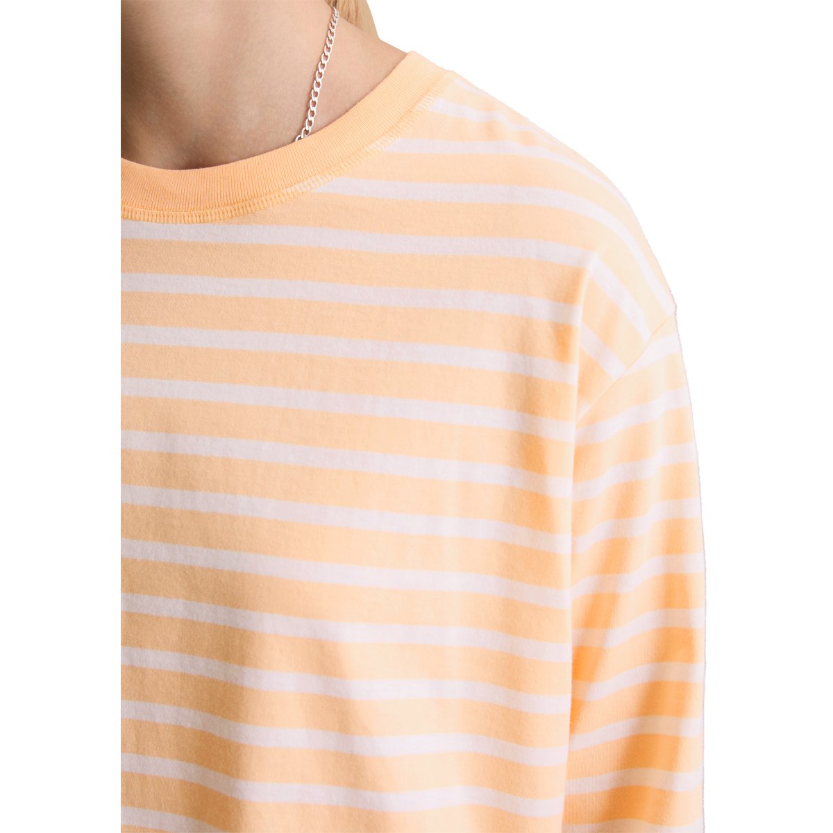 T-shirt long régulier en Heavy Slub Jersey orange, MARC O’POLO DENIM
