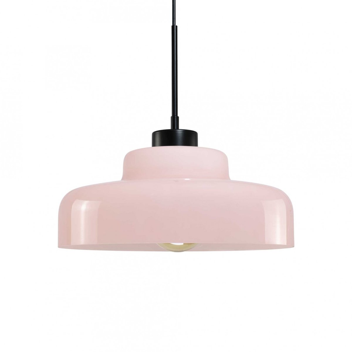 Suspension en verre et métal, LIGO rose, C-CREATION