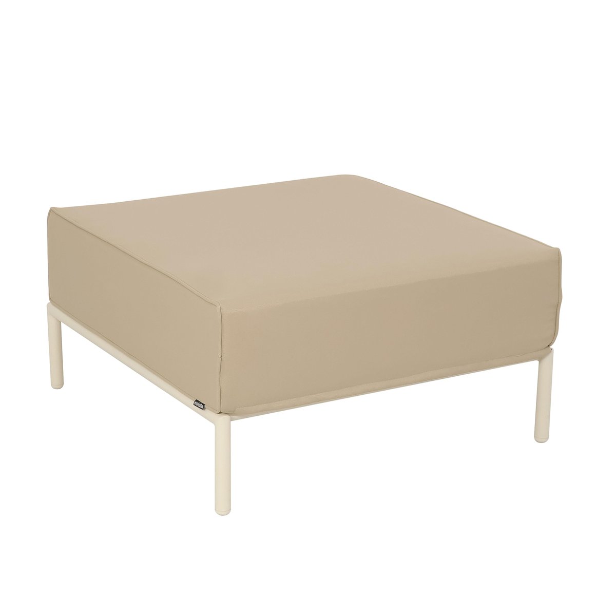 Pouf pour salon de jardin modulable, PATIO beige, OVIALA