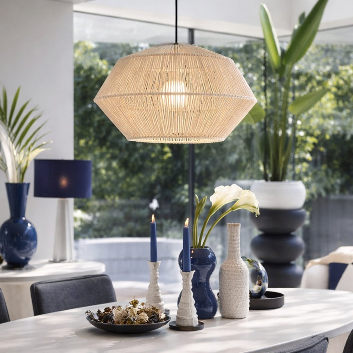 Suspension en corde crème D40 Yade écru, MILLUMINE