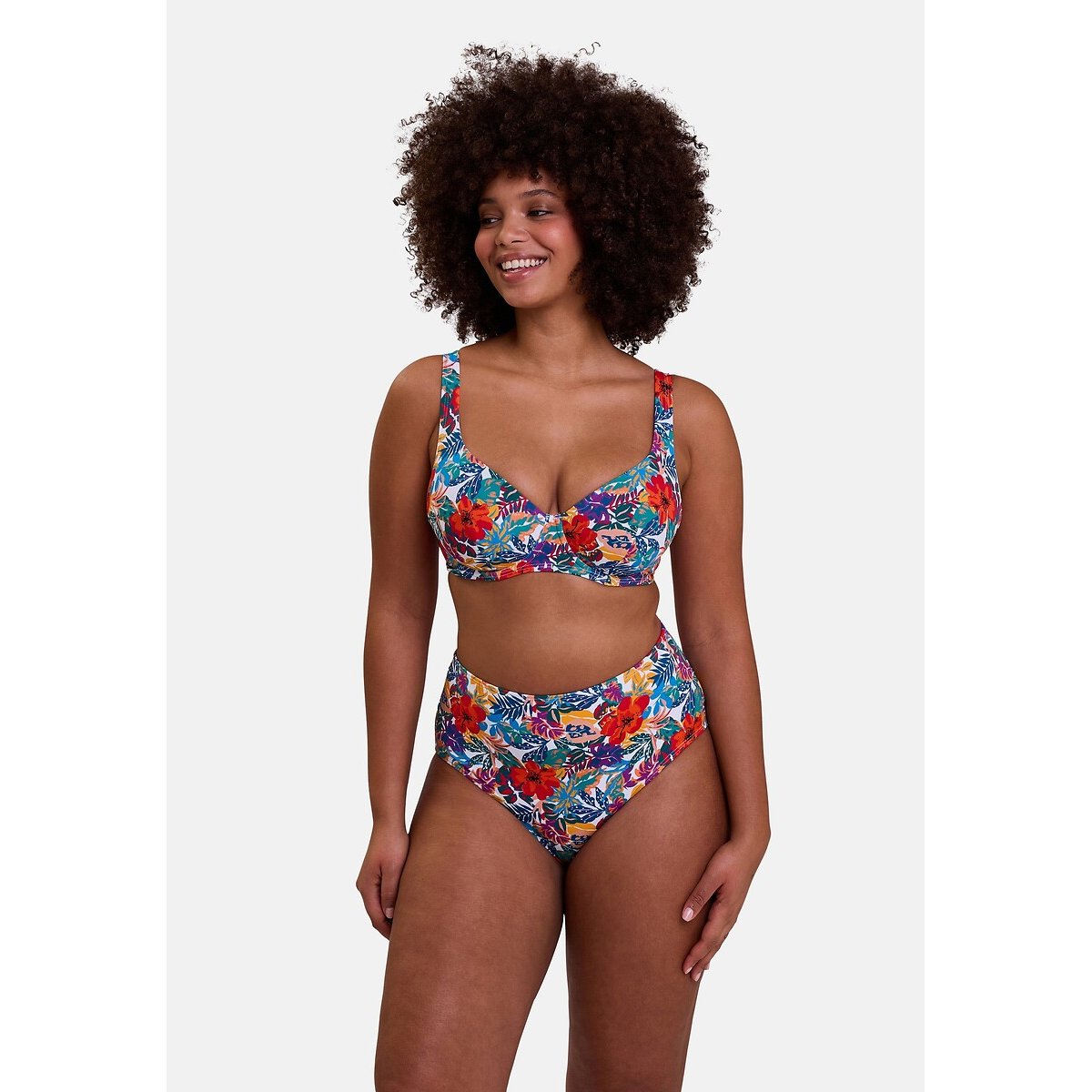 Haut de maillot de bain Curaçao imprimé tropical multicolore, SANS COMPLEXE