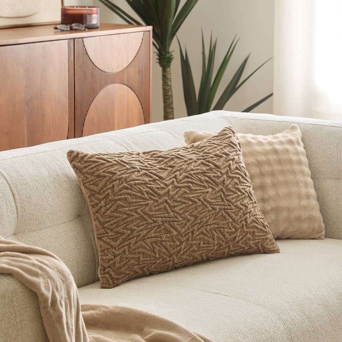 Coussin rectangulaire BETIMA tabac, ATMOSPHERA