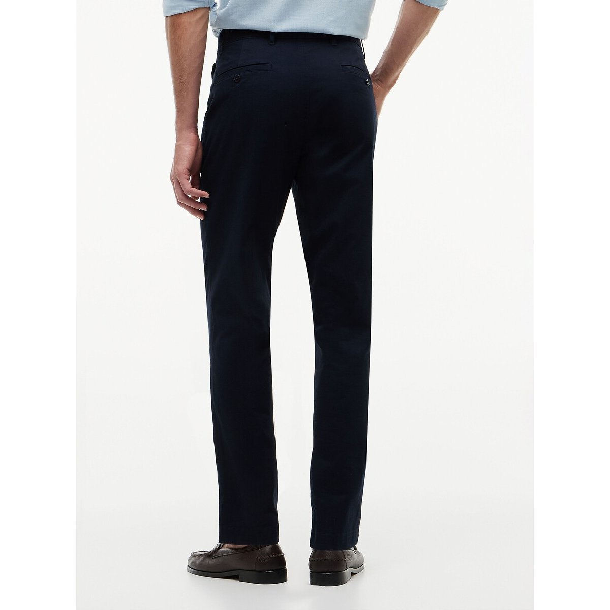 Pantalon chino, en twill bleu marine, TOMMY HILFIGER