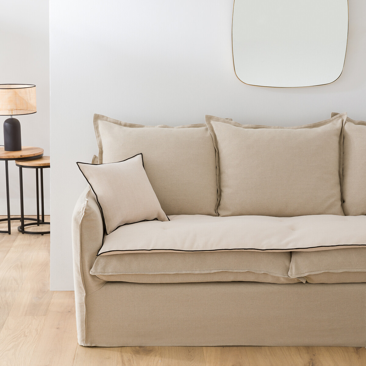 Matelas d'assise effet chenille, Figuera beige, LA REDOUTE INTERIEURS