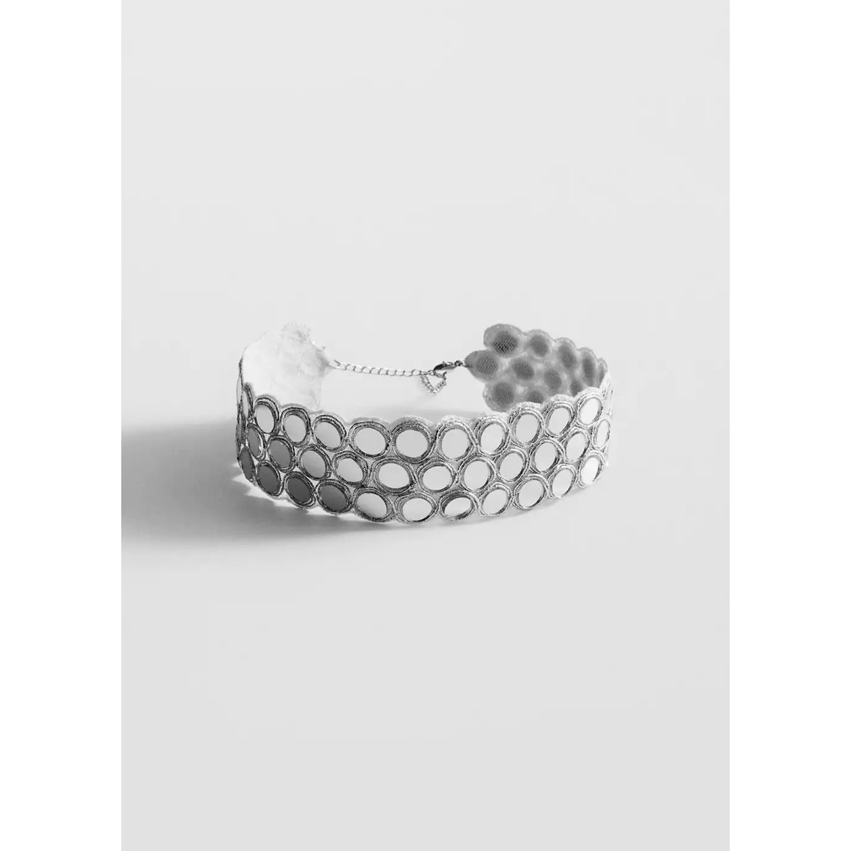 Collier ras-de-cou cristaux argent, MANGO