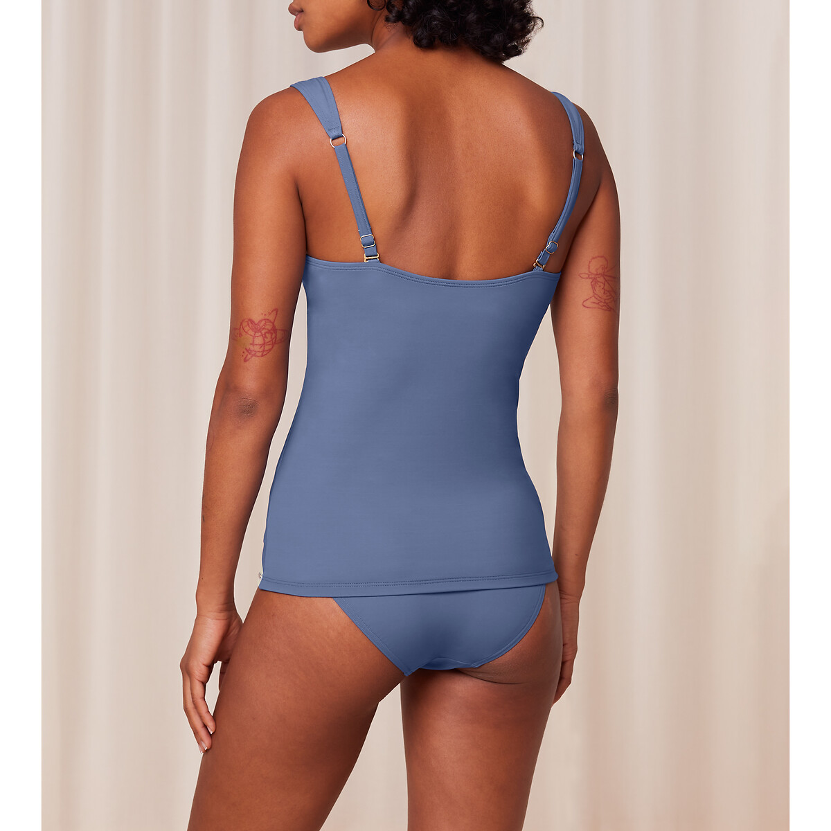Summer Allure Tankini Top blue print/ecru, TRIUMPH
