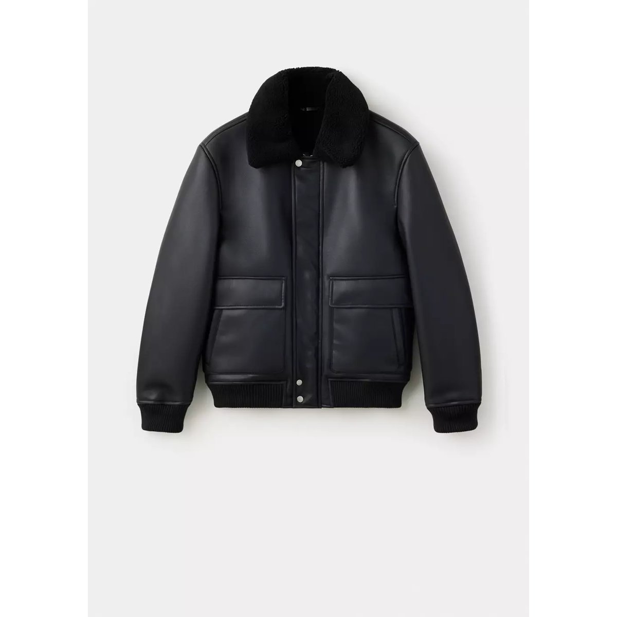 Veste double face intérieur moutonné noir, MANGO MAN