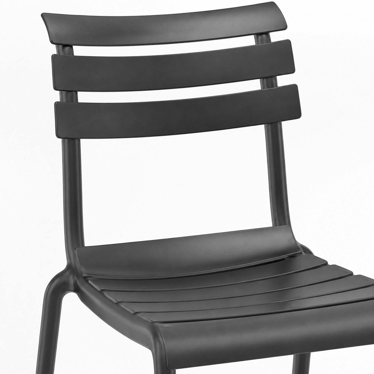 Chaise de jardin en plastique (lot de 2) LUGANO gris, PIER IMPORT