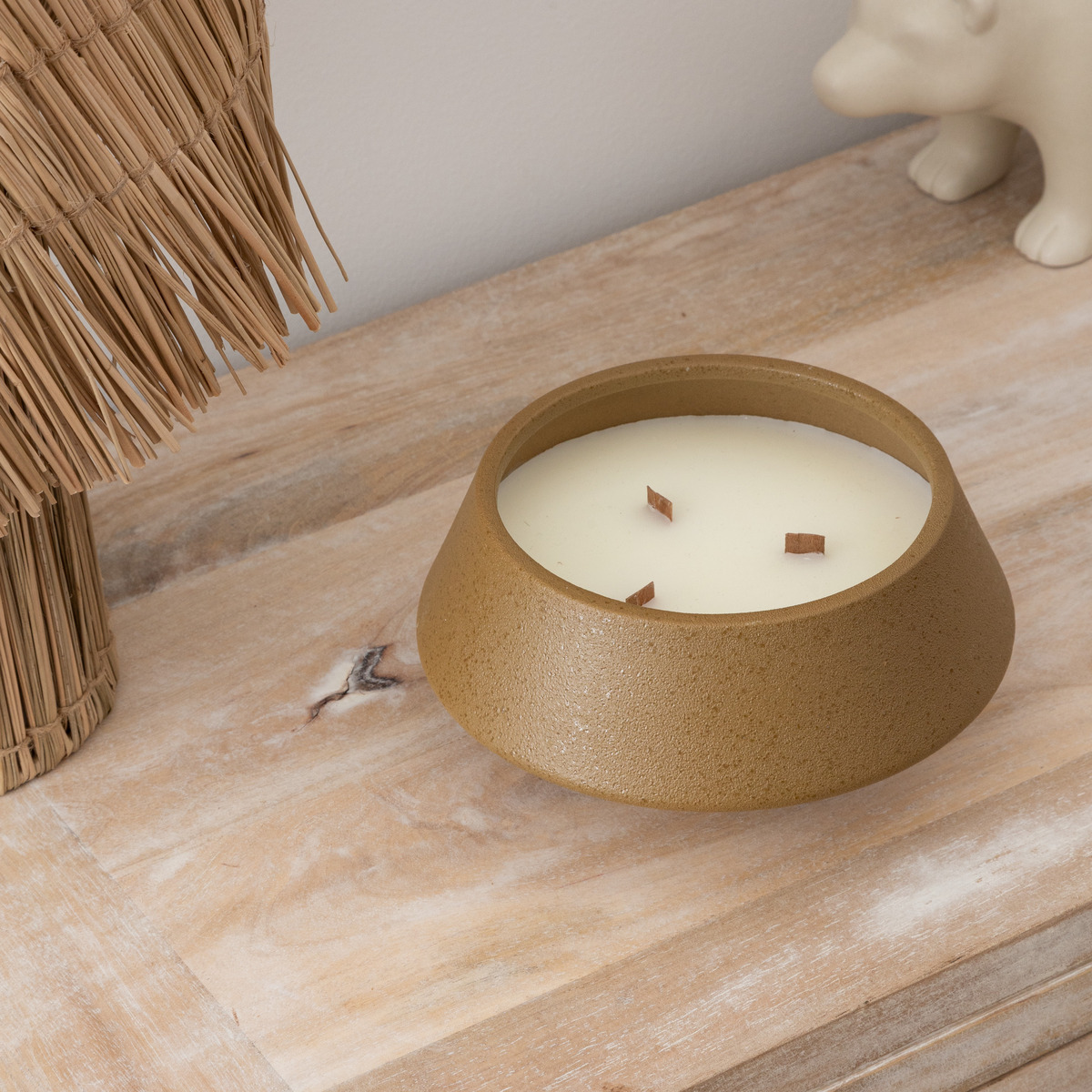 Bougie parfumée 3 mèches pot en céramique INUIT DREAMS multicolore, ATMOSPHERA