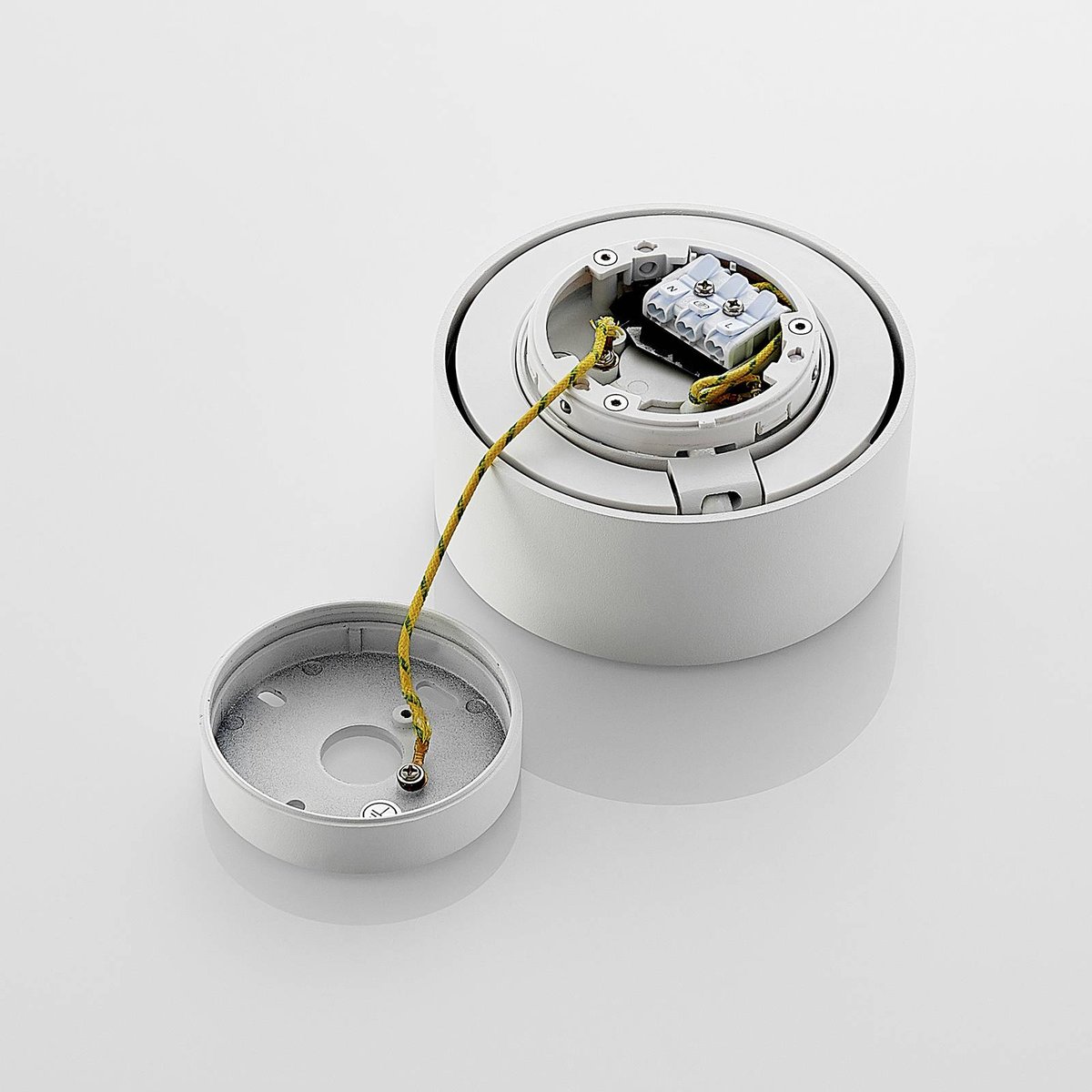 Plafonnier en aluminium moderneLED, Rotari blanc, ARCCHIO