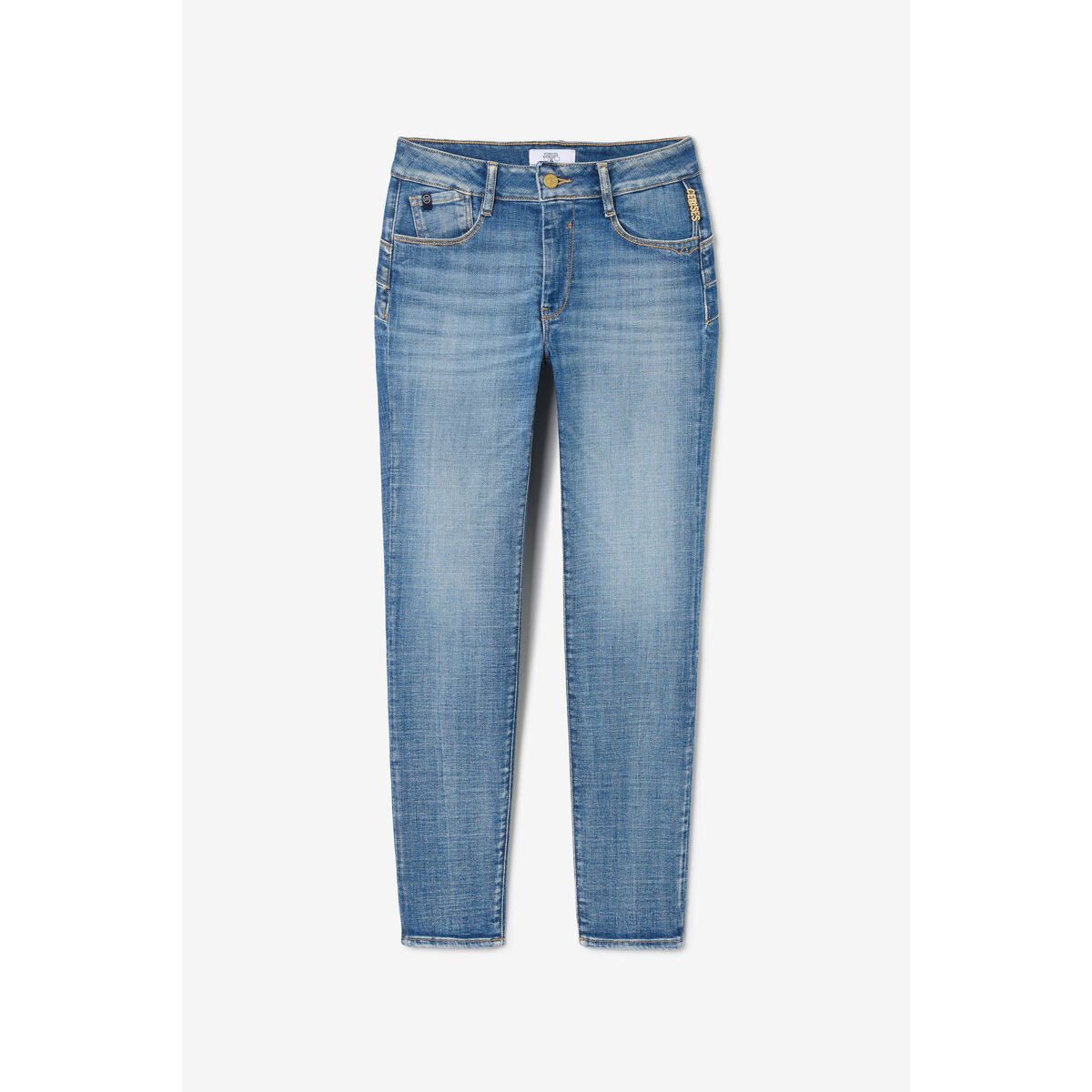 Jeans push-up slim taille haute PULP, 7/8ème blue, LE TEMPS DES CERISES