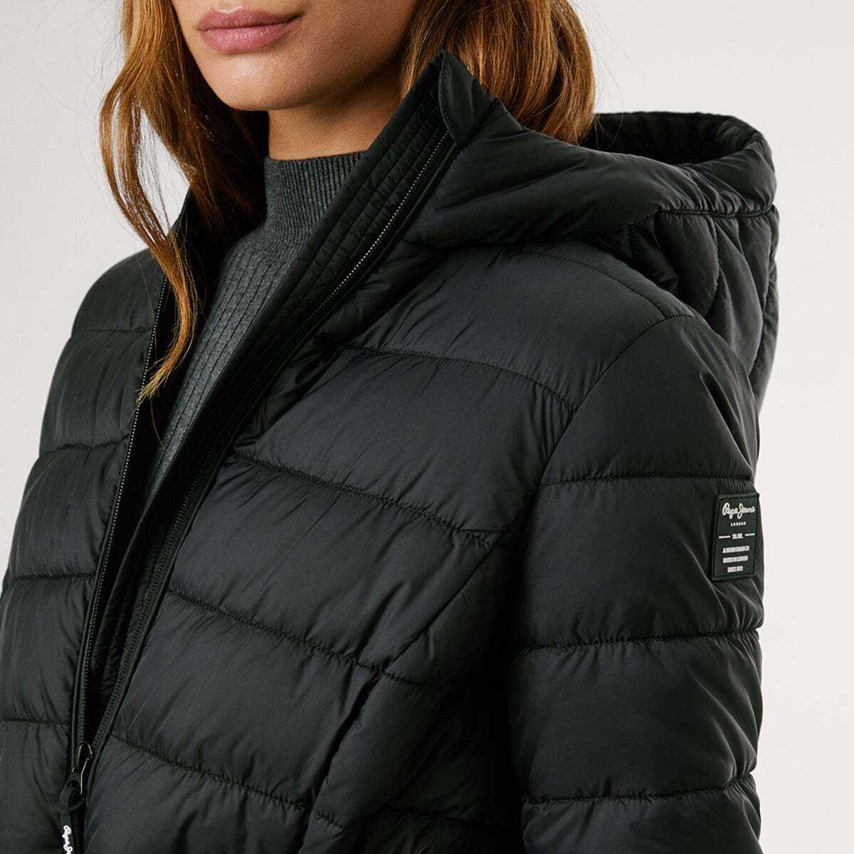 Doudoune Matelassée Avec Capuche noir, PEPE JEANS