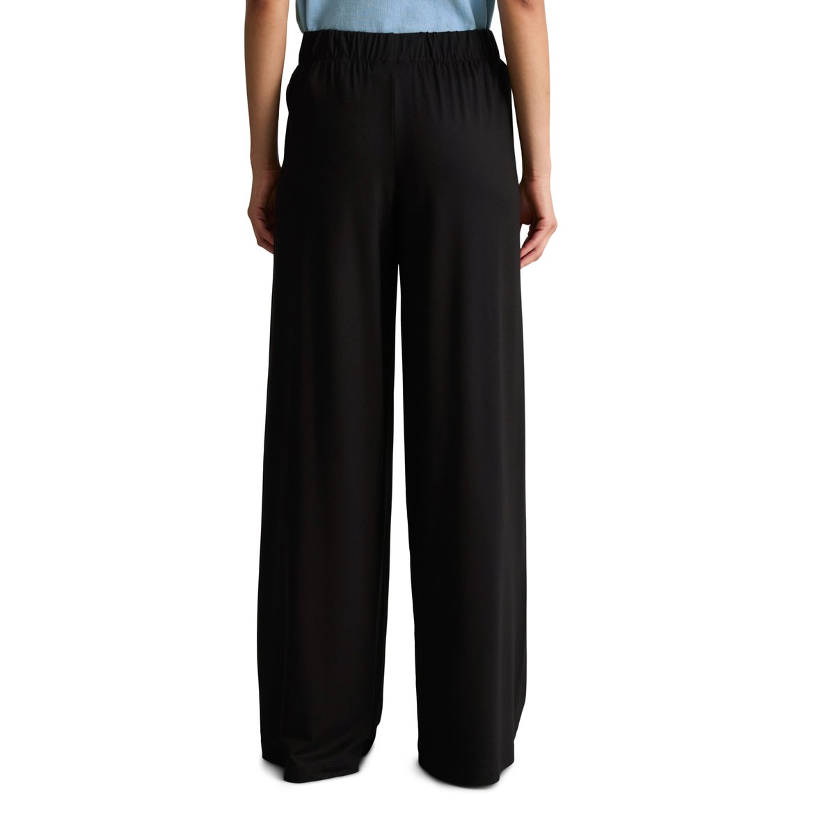 Pantalon en jersey large en LENZING™ ECOVERO™ noir, MARC O’POLO DENIM