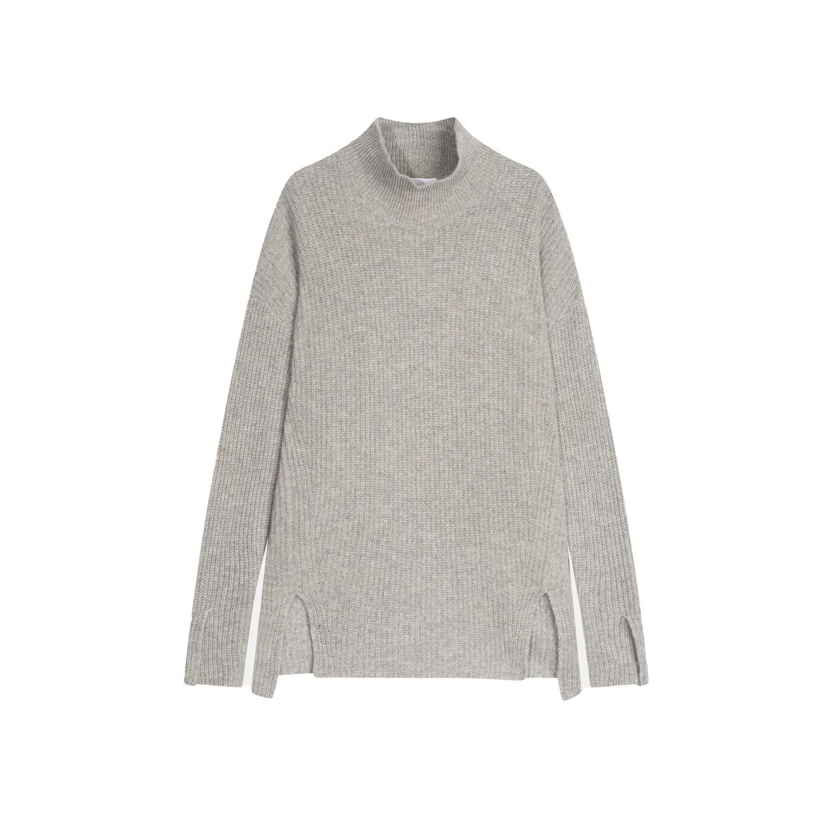 Pull Col Roulé 4 Fils Nuage Chiné Louise gris chiné, JUST CASHMERE
