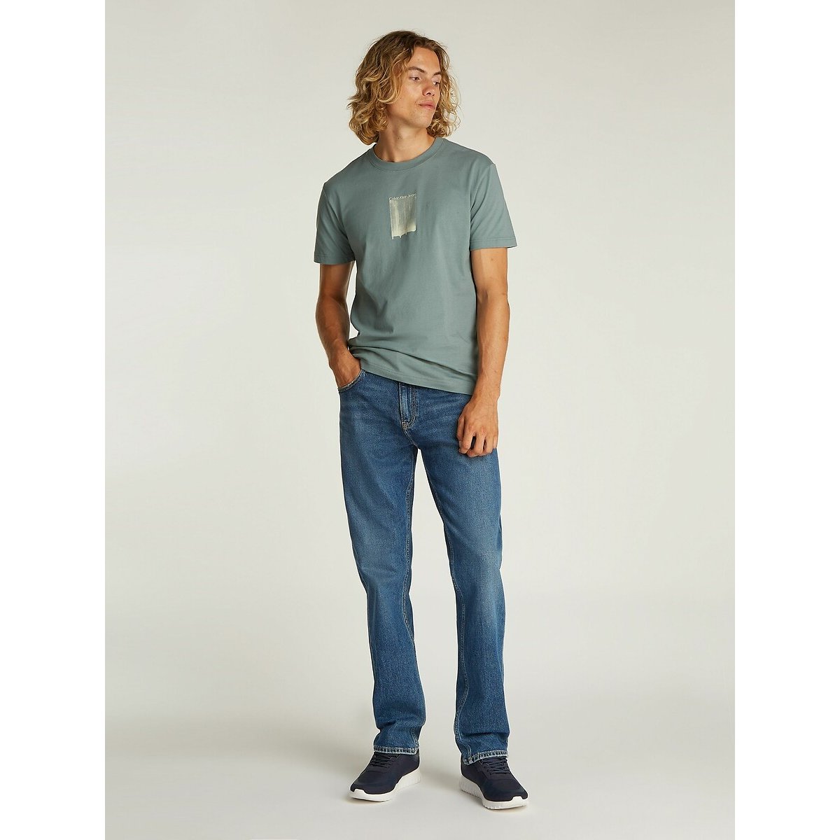 Slim straight jeans denim blauw, CALVIN KLEIN JEANS