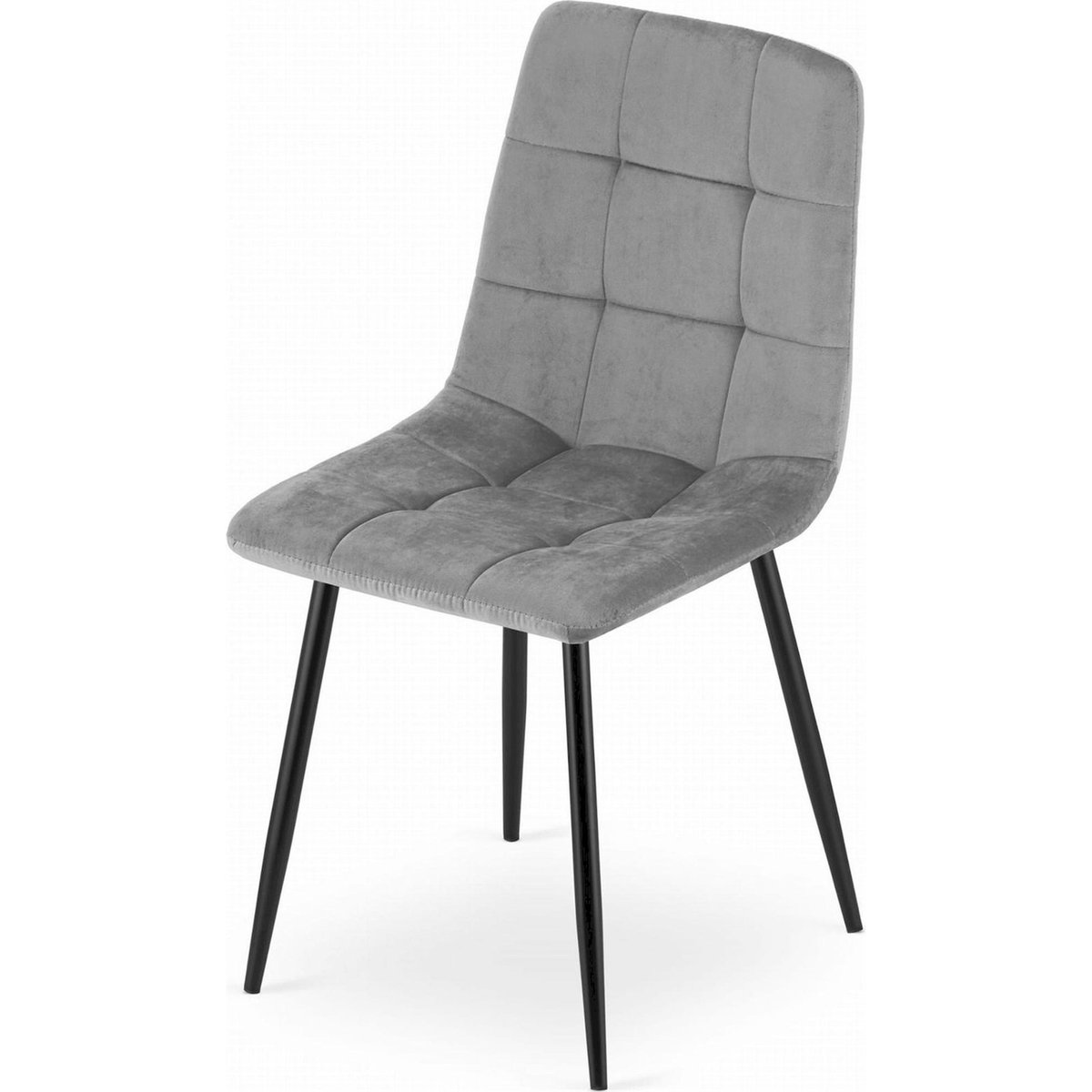 Chaise rembourrée velours collection KARA gris velours, RECOLLECTION