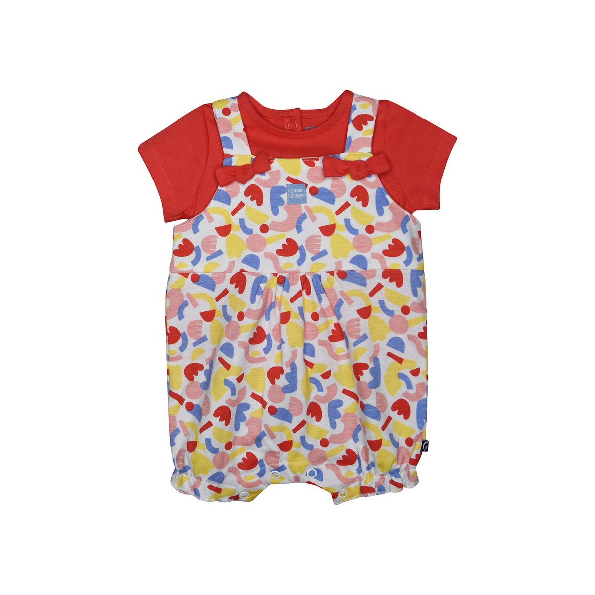 Tshirt salopette laika naissance blanc, SUCRE D'ORGE
