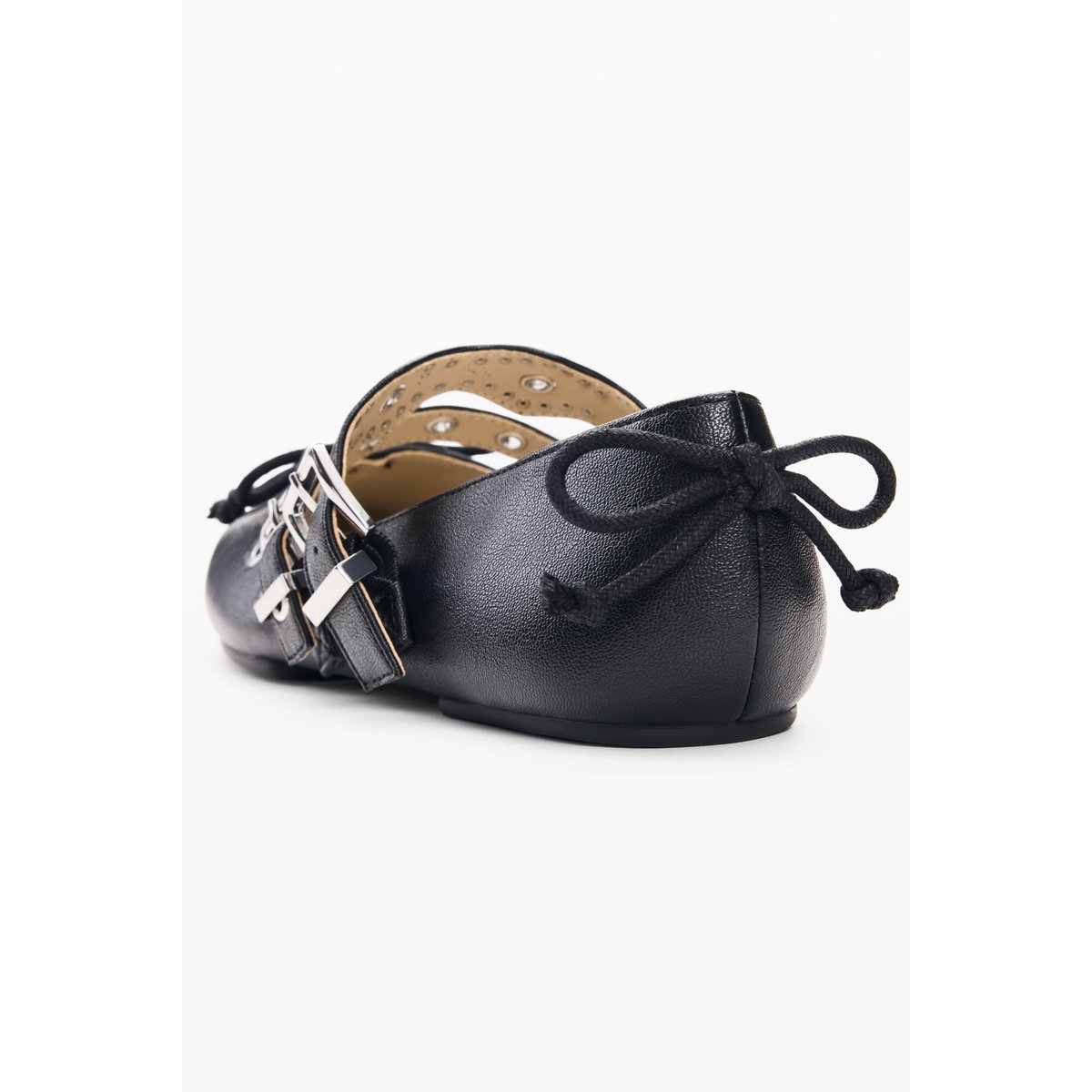 Ballerines effet cuir noir, DESIGUAL