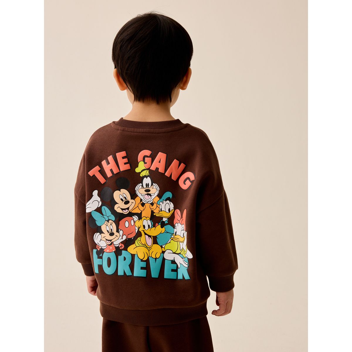 Sweat mickey et pantalon de jogging marron chocolat, NEXT