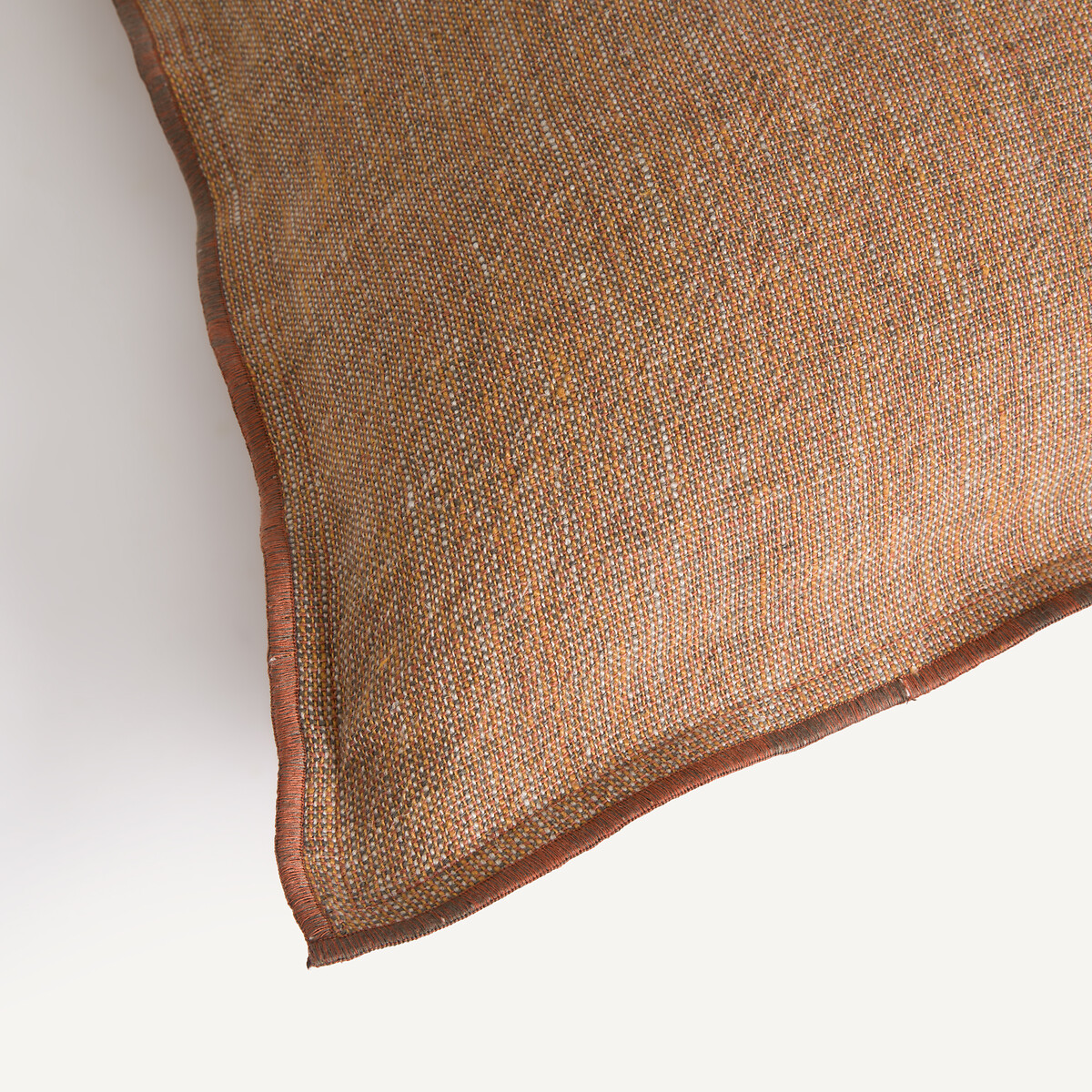 Housse de coussin lin tissé teint, Missia ambre, AM.PM