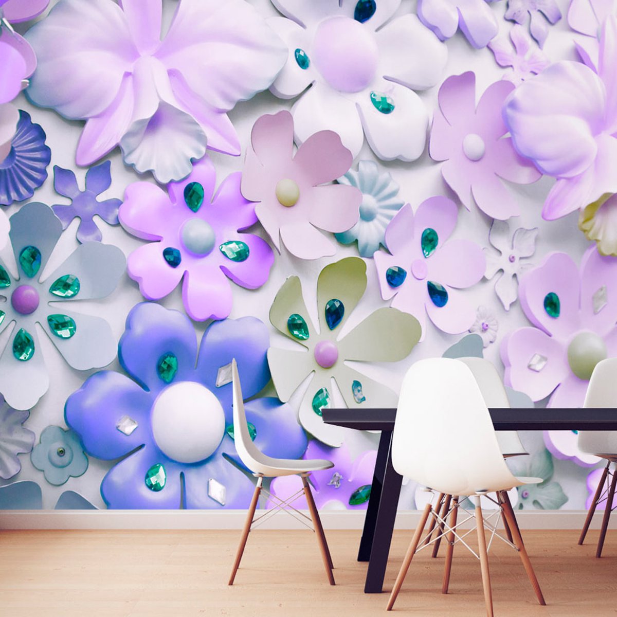 Papier peint intissé panoramique Purple Sweetness bleu, EDEN