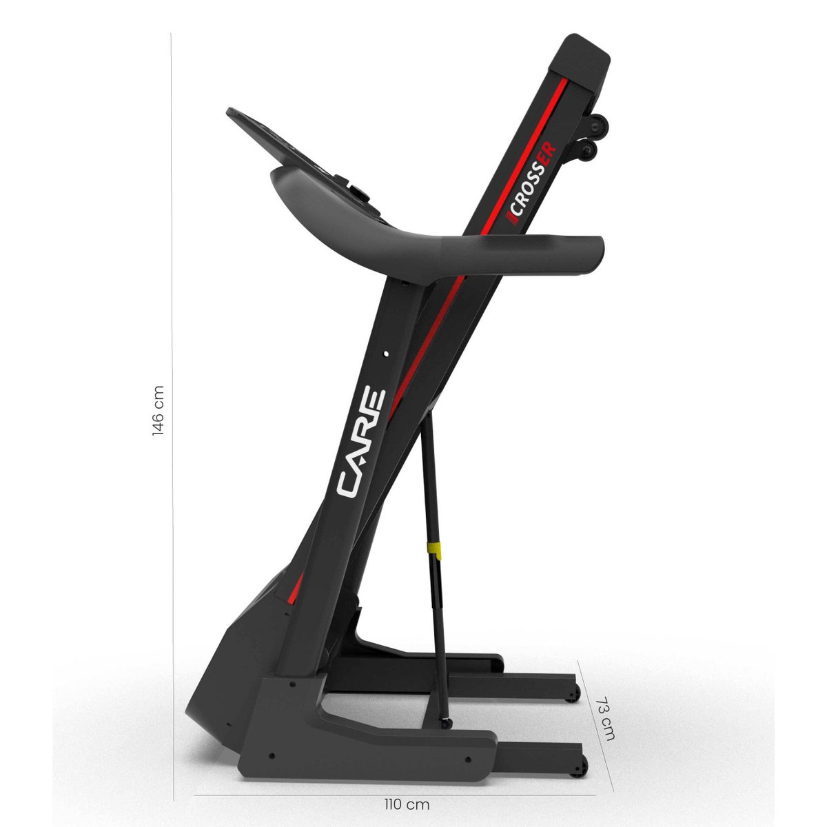 Tapis de course connecté - 18km/h - CARE - CROSSER - KINOMAP noir, CARE FITNESS