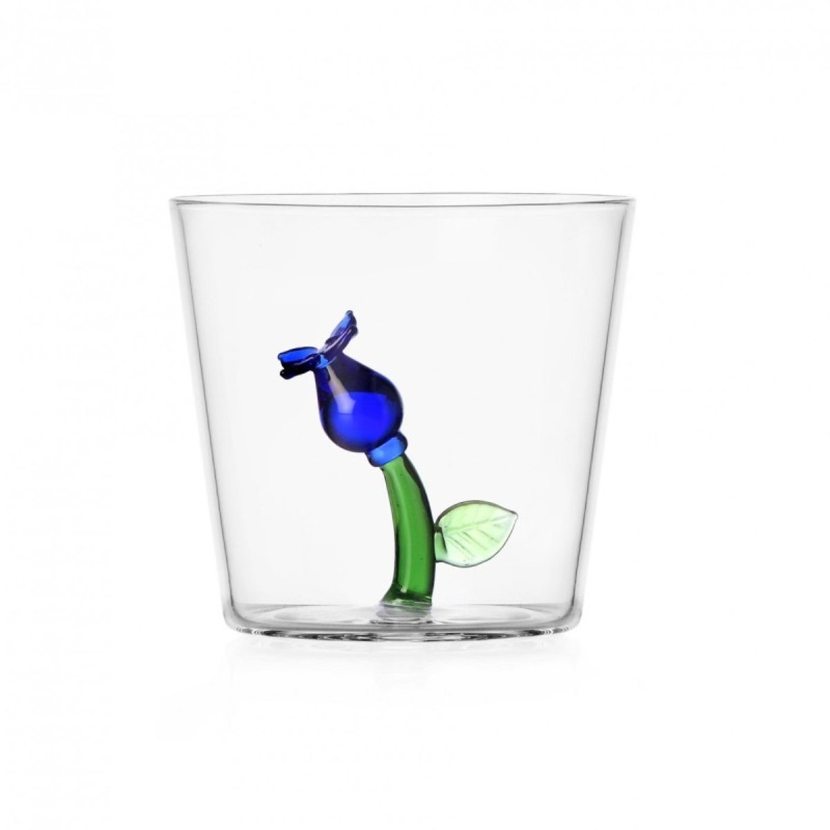 Verre fleur  BOTANICA blue flower bleu, ICHENDORF