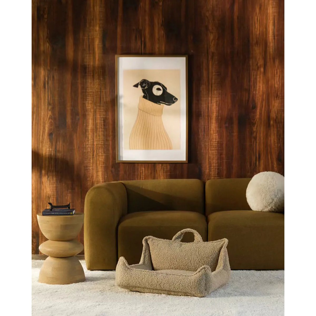 Fauteuil Club pour animaux M en Teddy biscuit, WIGIWAMA