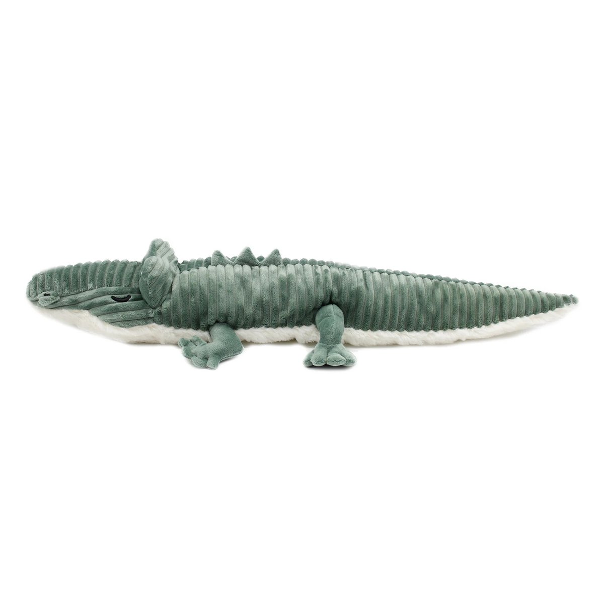 Peluche Croketou le crocodile maman et bébé bleu, blanc, LES DEGLINGOS