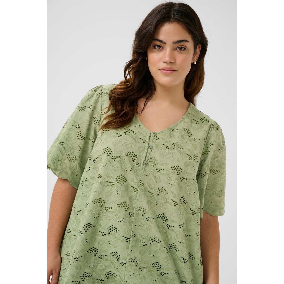 Blouse à manches longues vert oil green, KAFFE CURVE