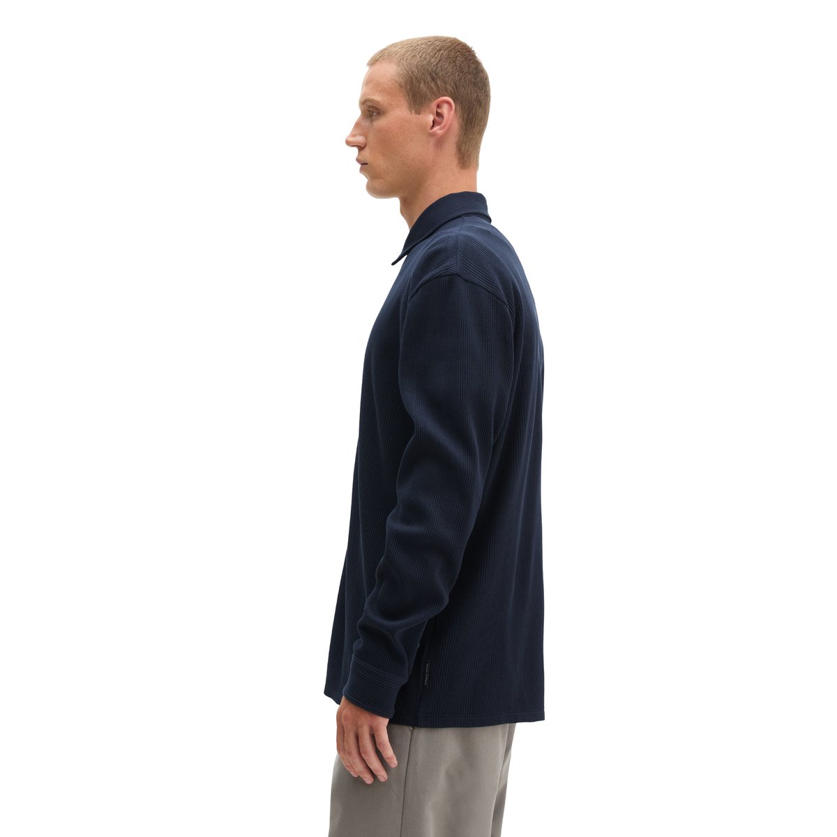 Chemise en jersey coupe classique avec une structure finement côtelée bleu, MARC O'POLO