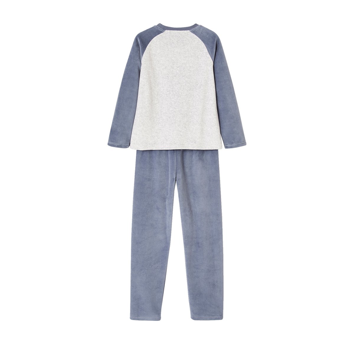 Lot de 2 pyjamas pirates en velours bleu grisé, VERTBAUDET