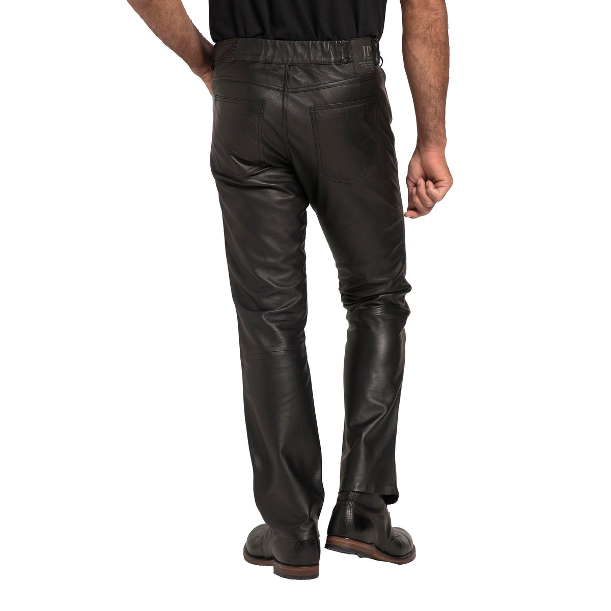 Pantalon en cuir nappa d'agneau de grande noir, JP1880
