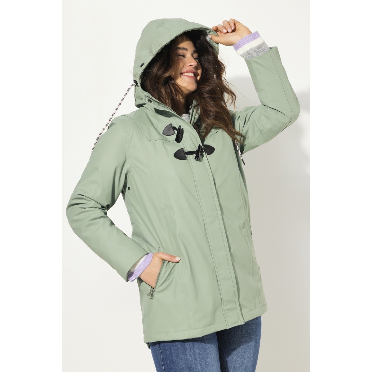 Veste de pluie HYPRAR imperméable, capuche menthe verte, ULLA POPKEN
