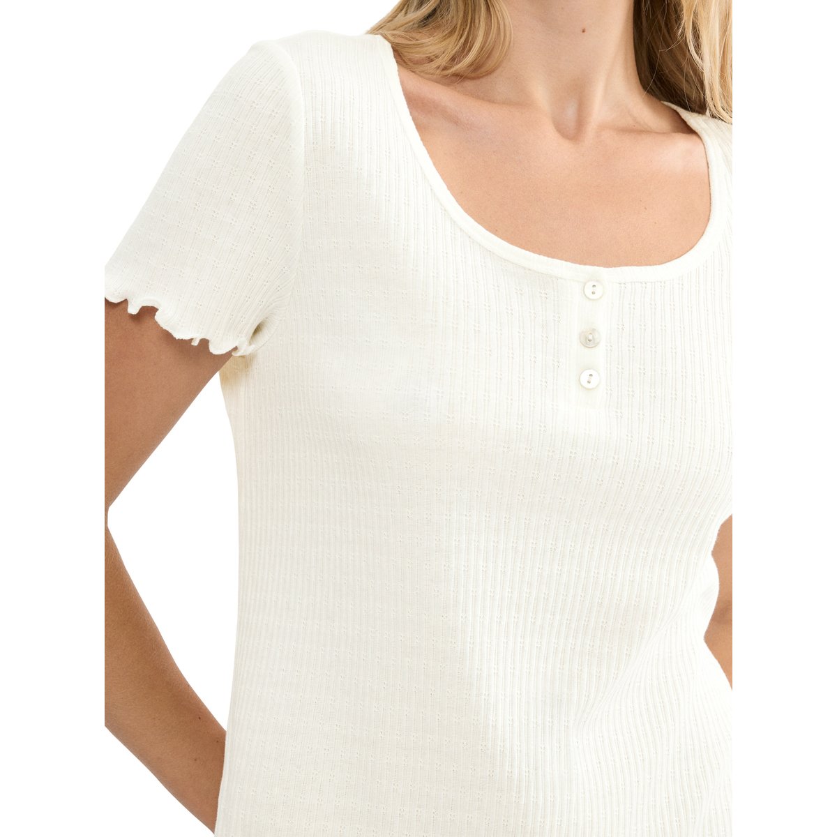 Chemise de nuit manches courtes MIX MATCH blanc, TRIUMPH