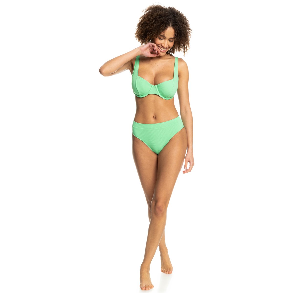 Haut de maillot de bain bikini bonnet D COLOR JAM. vert absinthe green, ROXY