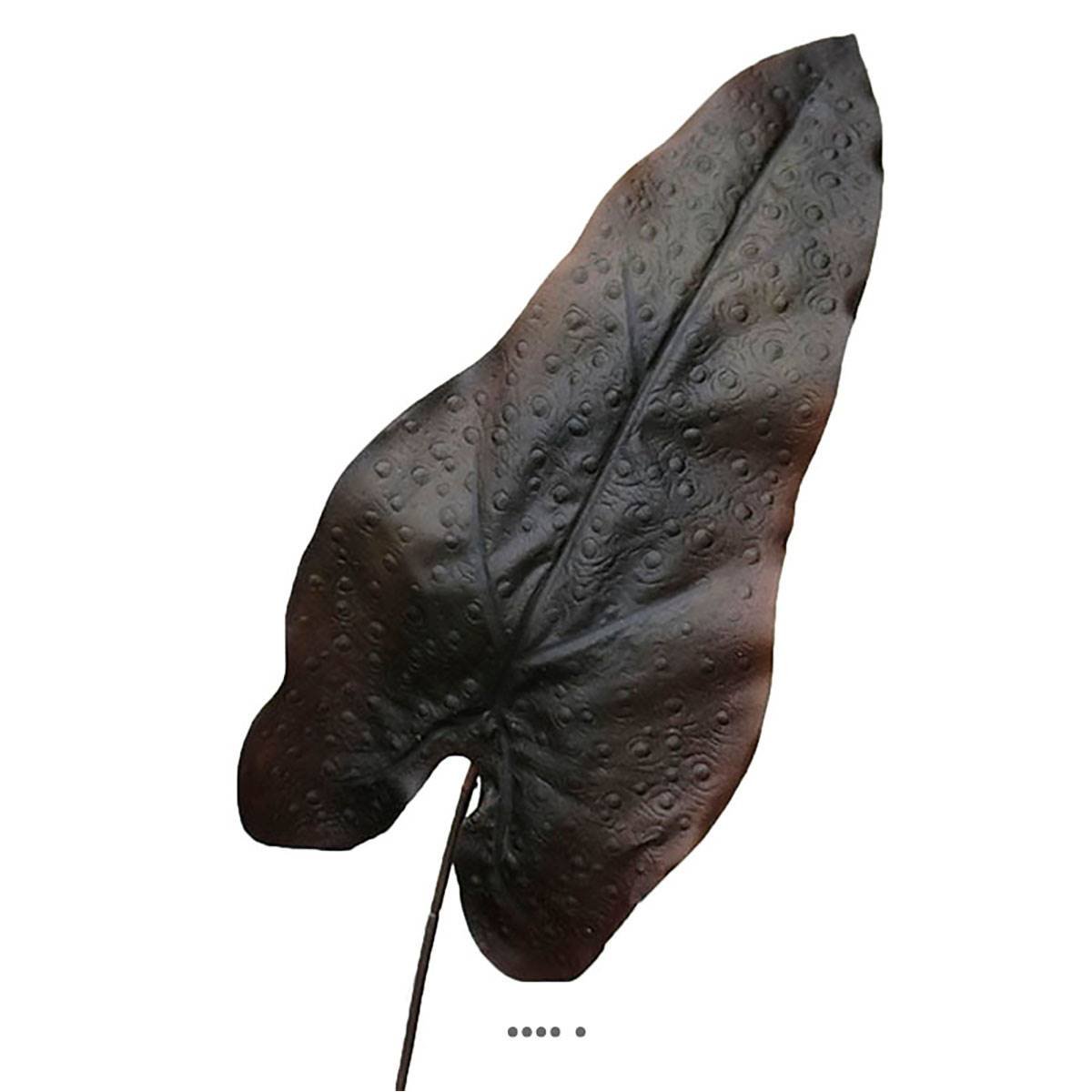 Feuille de caladium artificiel en tige H 80 noir, ARTIFICIELLES
