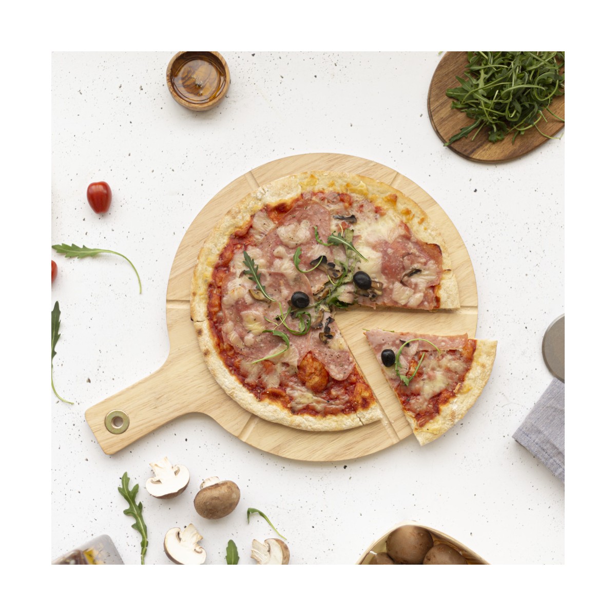 Set à pizza beige, LIVOO