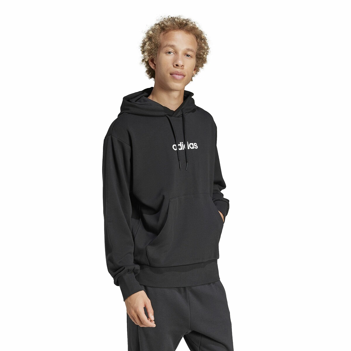 Sweat com capuz, Essentials Linear preto , ADIDAS SPORTSWEAR
