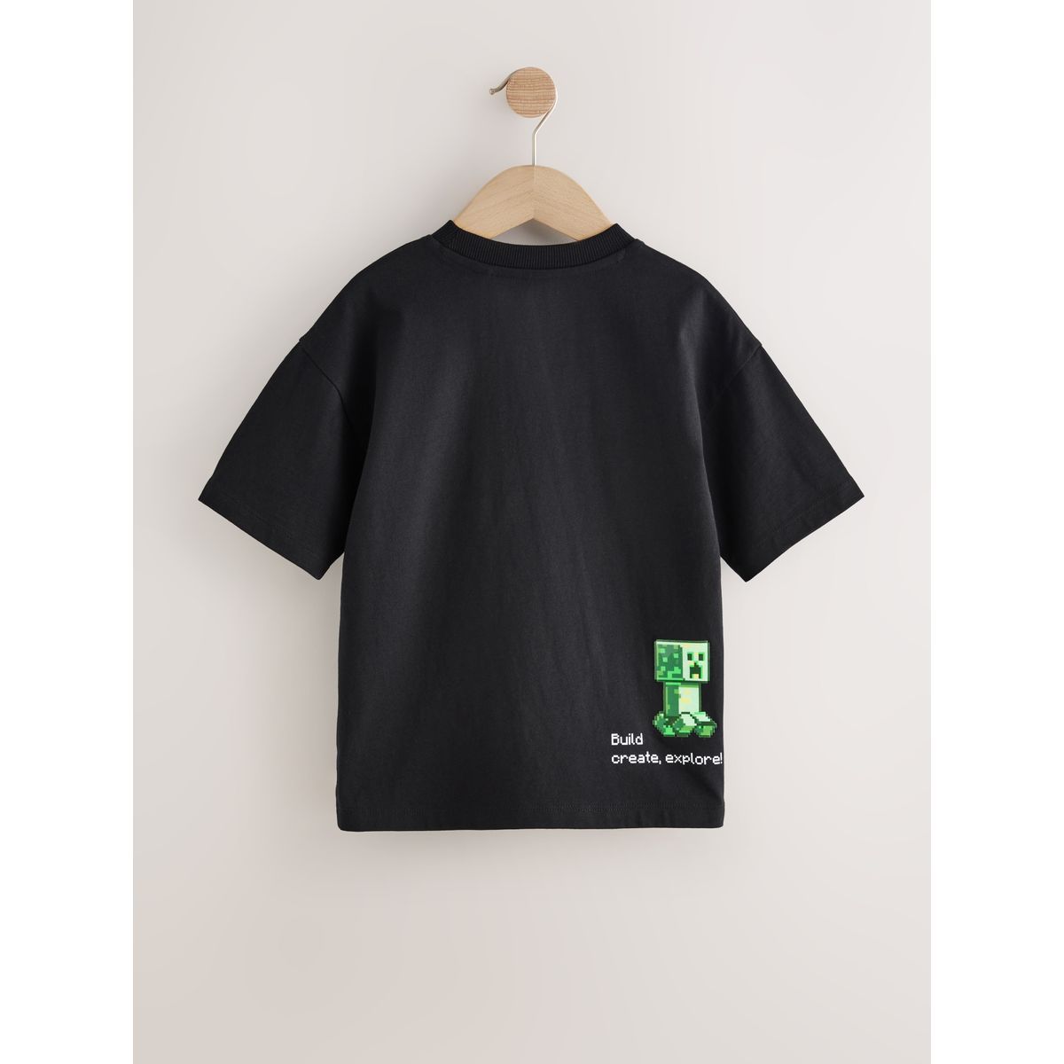 T-shirt minecraft impression au gel noir, NEXT