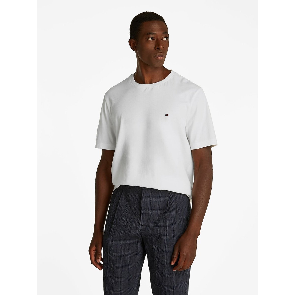 T-shirt droit épais blanc, TOMMY HILFIGER