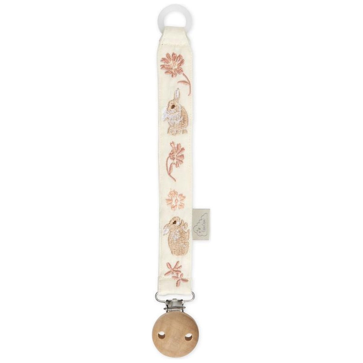 Attache sucette rose, marron, écru, CAM CAM